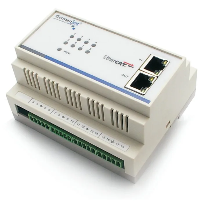 数码/EtherCAT 集成模块 配 Start-Stop 输出电子尺，8 通道集成 1 个 EtherCAT 节点，100 Mbit/s