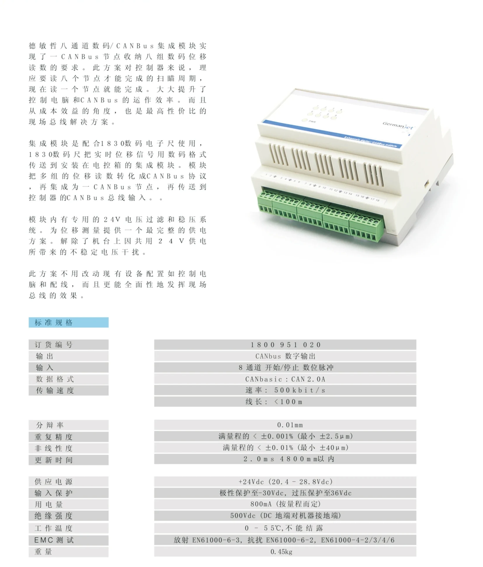 Digital/CANBus integration module - overview and specifications