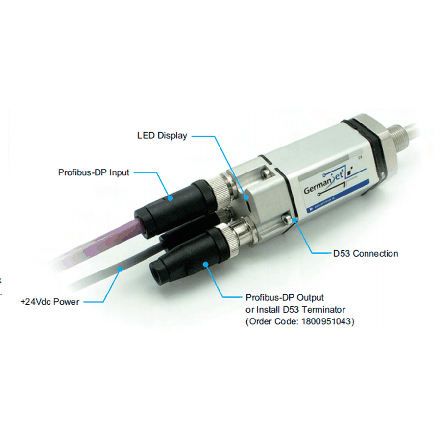 Series 19 Profibus bus magnetostrictive displacement sensor Profibus-DP (EN 50 170), D53, up to 12 Mbit/s