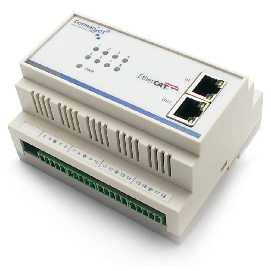 Digital/EtherCAT Integration Module 8-channel digital EtherCAT module for Start/Stop scales, 100 Mbit/s, RJ45 IN/OUT
